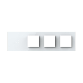 Livolo | White | Glass Panel  | Quintuple | 1+SR+SR+SR