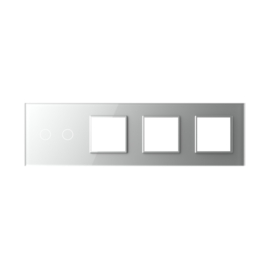 Livolo | Grey | Glass Panel  | Quintuple | 2+SR+SR+SR