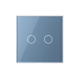 Livolo | Blue | Glass Panel  | Single | 2 Gang