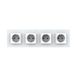 Livolo | White | Europe | Wall Power Socket | Four