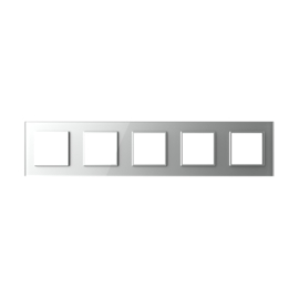 Livolo | Grey | Glass Panel  | Quintuple | SR+SR+SR+SR+SR