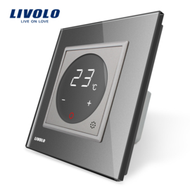 Livolo | Gris | Interrupteur Thermostat | CV & Chauffage Au Sol