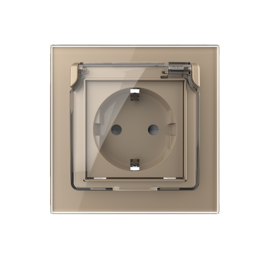 Livolo | Gold | Europe | Wall Power Socket | Waterproof cover