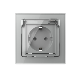 Livolo | Grey | Europe | Wall Power Socket | Waterproof cover