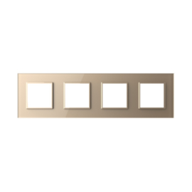 Livolo | Gold | Glass Panel  | Quadruple | SR+SR+SR+SR