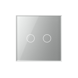 Livolo | Grey | Glass Panel  | Single | 2 Gang