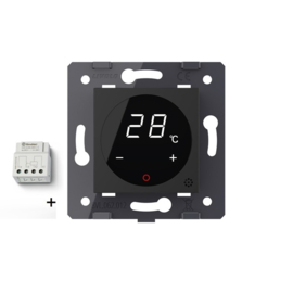 Livolo | Module | SR | Thermostat | With built-in temperature sensor | Mini NO contact for central heating device | Black