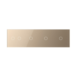 Livolo | Gold | Glass Panel  | Quadruple | 2+1+1+1