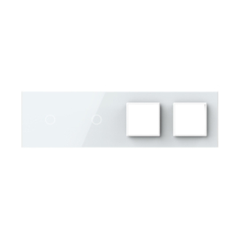 Livolo | White | Glass Panel  | Quintuple | 1+1+SR+SR