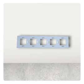 Livolo | Adapter frame | Quintuple | Additional cover | White glossy