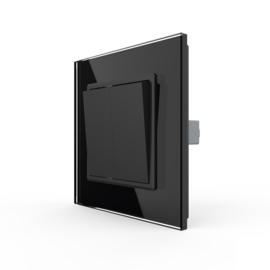 Livolo | Black | 2 | On/Off | 1 Way | Push Switch