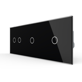 Livolo | Black | 2+1+1 | On/Off | 1 Way | Touch Switch