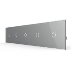 Livolo | Grey | 1+1+1+1+1 | Dimmer | 1 Way | Wall Touch Switch