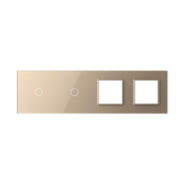Livolo | Gold | Glass Panel  | Quintuple | 1+1+SR+SR