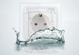 Wall Bathroom Socket | White | Livolo | Waterproof cover