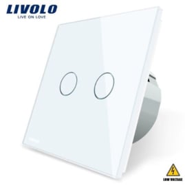 Livolo | White | 2Gang 1Way | Low Voltage | 12-24V DC