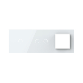 Livolo | White | Glass Panel  | Triple | 1+2+SR