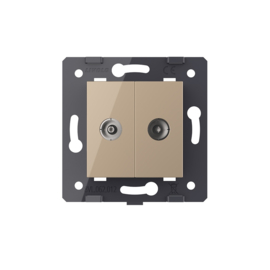 Livolo | Module | SR | Double | TV Socket- Female | Gold