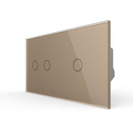 Livolo | Gold | 2+1 | On/Off | 1 Way | Touch Switch