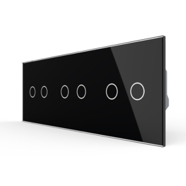 Livolo | Black | 2+2+2 | On/Off | 1 Way | Touch Switch