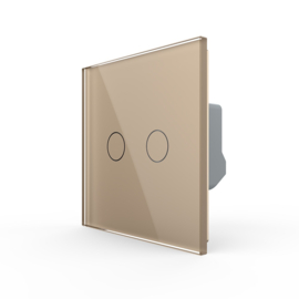 Livolo | Gold | 2 | Curtain | Touch Switch | Remote