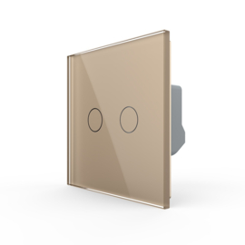 Livolo | Gold | 2 | Dimmer | 1 Way | Wall Touch Switch