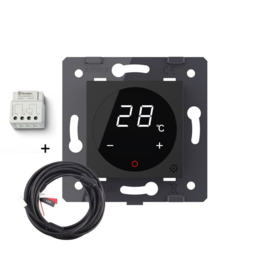 Livolo | Module | SR | Thermostat | With internal temperature sensor | Mini NO contact for central heating device | Black