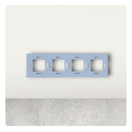 Livolo | Adapter frame | Quadruple | Additional cover | White glossy