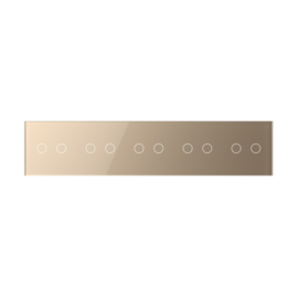 Livolo | Gold | Glass Panel  | Quintuple | 2+2+2+2