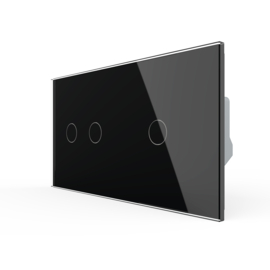 Livolo | Black | 2+1 | On/Off | 1 Way | Touch Switch