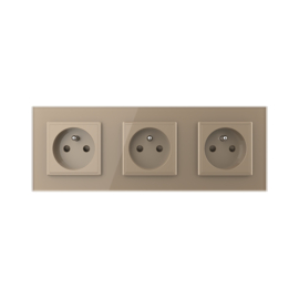 Livolo | Gold | French | Wall power socket | Triple