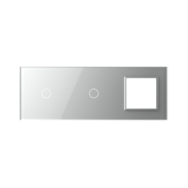 Livolo | Grey | Glass Panel  | Triple | 1+1+SR