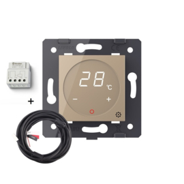 Livolo | Module | SR | Thermostat | With internal temperature sensor | Mini NO contact for central heating device | Gold