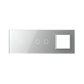 Livolo | Grey | Glass Panel  | Triple | 1+2+SR