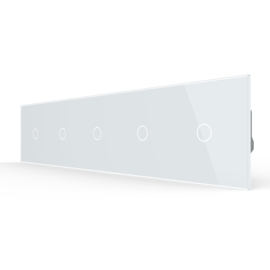 Livolo | White | 1+1+1+1+1 | Dimmer | 1 Way | Wall Touch Switch