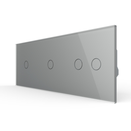 Livolo | Grey | 1+1+2 | On/Off | 1 Way | Touch Switch