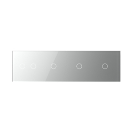 Livolo | Grey | Glass Panel  | Quadruple | 2+1+1+1