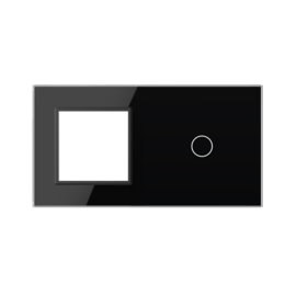 Livolo | Black | Glass Panel  | Double | SR+1