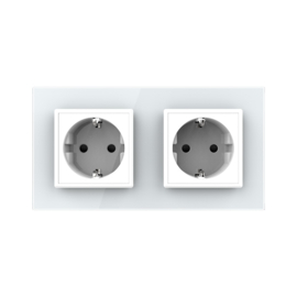 Livolo | White | Europe | Wall Power Socket | Double