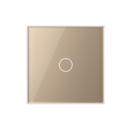 Livolo | Gold | Glass Panel  | Single | 1 Gang