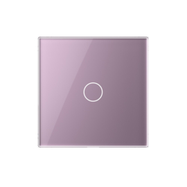Livolo | Pink | Glass Panel  | Single | 1 Gang