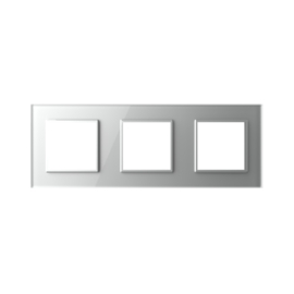 Livolo | Grey | Glass Panel  | Triple | SR+SR+SR
