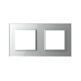 Livolo | Grey | Glass Panel  | Double | SR+SR