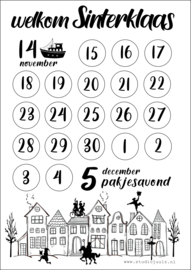 Sinterklaas aftelkalender - PRINTABLE