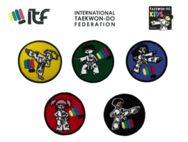 Promotie badges Taekwon-Do Kids 1 (4 t/m 6 jaar)