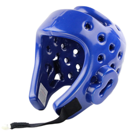 Hoofdbeschermer, kleuren blauw/rood/zwart