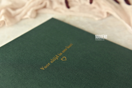 Wedding folder pine green linen A4