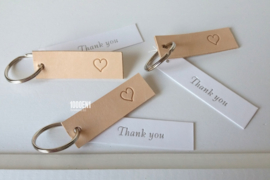 25 leather labels with heart