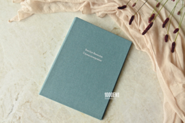Wedding folder blue linen A4