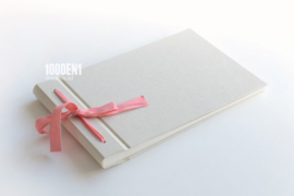 Personalized photo album natural linen